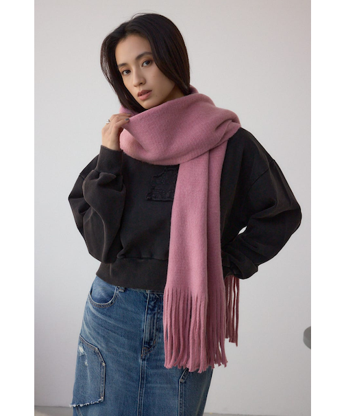 ソフトタッチニットフリンジストール