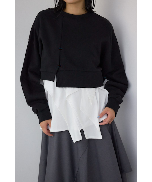 【PLUS】レイヤードクロップドプルオーバー