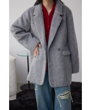 シャギージャケットコート