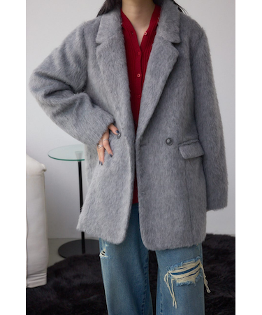 シャギージャケットコート