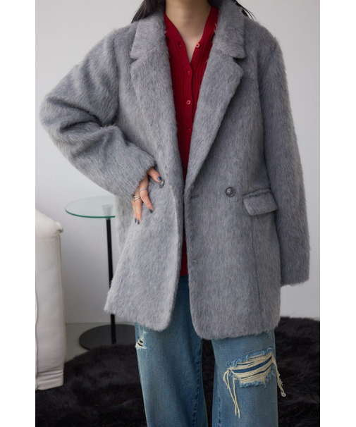 シャギージャケットコート