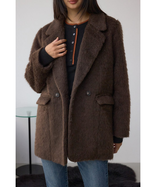 シャギージャケットコート｜アズールバイマウジーの通販｜&mall