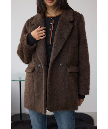 シャギージャケットコート