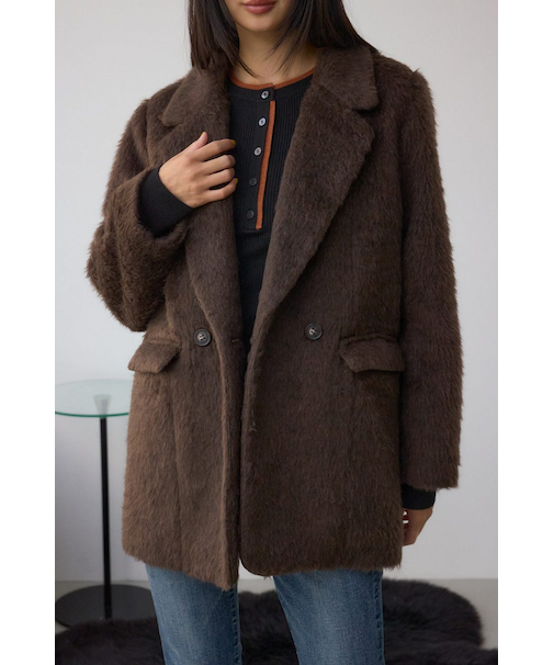 シャギージャケットコート