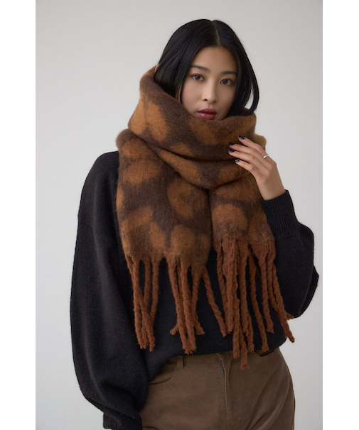 レオパードジャガードマフラー