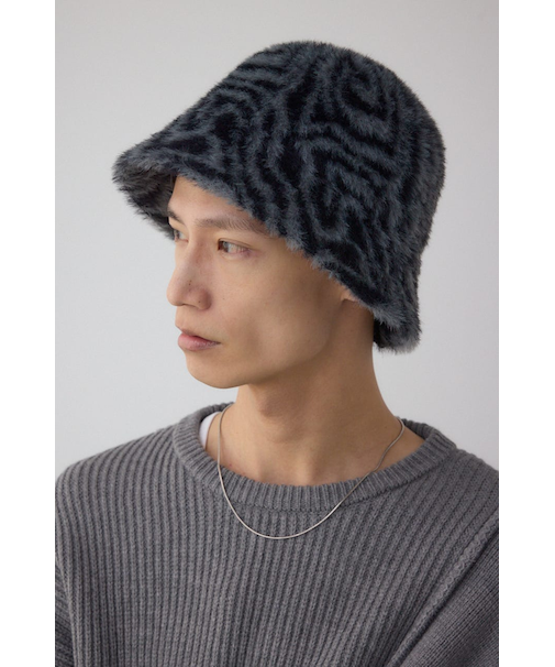 ゼブラ柄シャギーバケハ