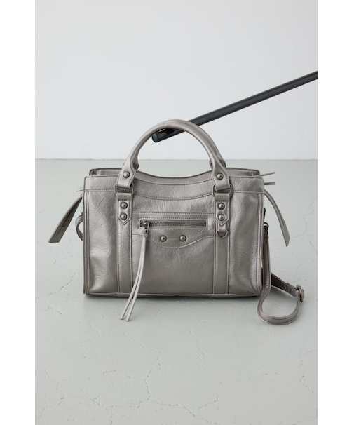 フェイクレザーハンドバッグ