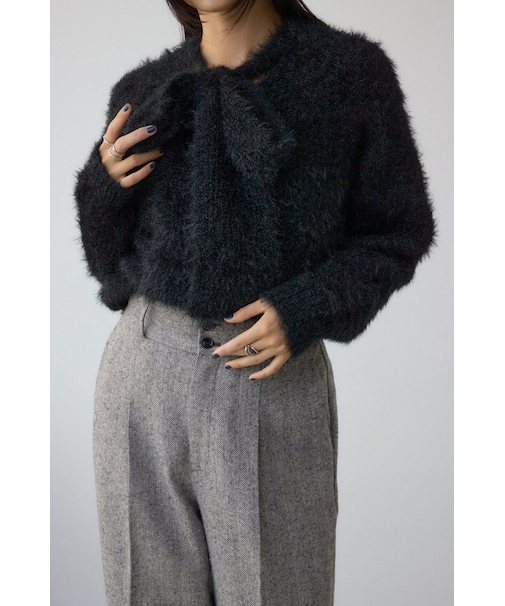 ボウタイデザインニットトップス