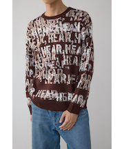 総ロゴペイントニットトップス