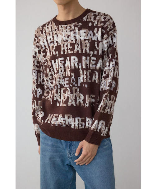 総ロゴペイントニットトップス