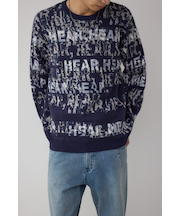 総ロゴペイントニットトップス