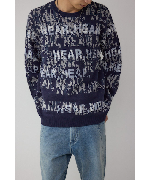 総ロゴペイントニットトップス