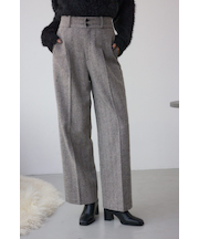 ヘリンボーンワイドパンツ