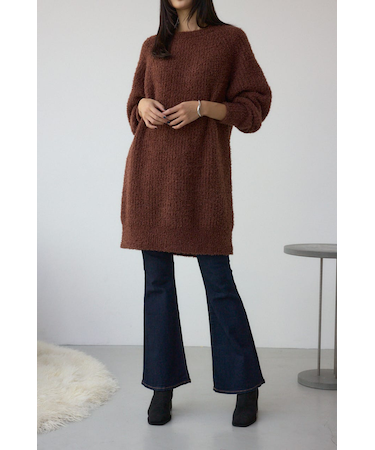 ラメシャギーニットワンピース