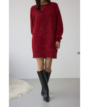 ラメシャギーニットワンピース