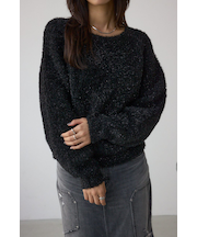 ラメシャギーニットトップス