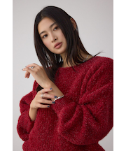 ラメシャギーニットトップス