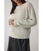 ラメシャギーニットトップス