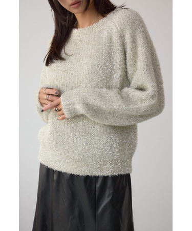 ラメシャギーニットトップス