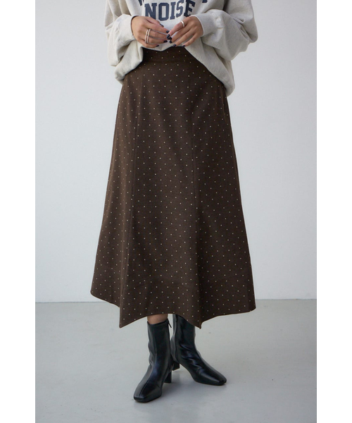 ドット柄ハンカチーフヘムスカート｜アズールバイマウジーの通販