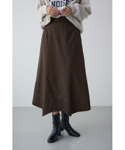 ドット柄ハンカチーフヘムスカート