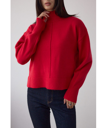 アソートカラーハイネックニットトップス