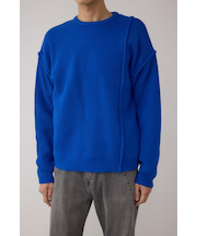 編地ミックスニットトップス