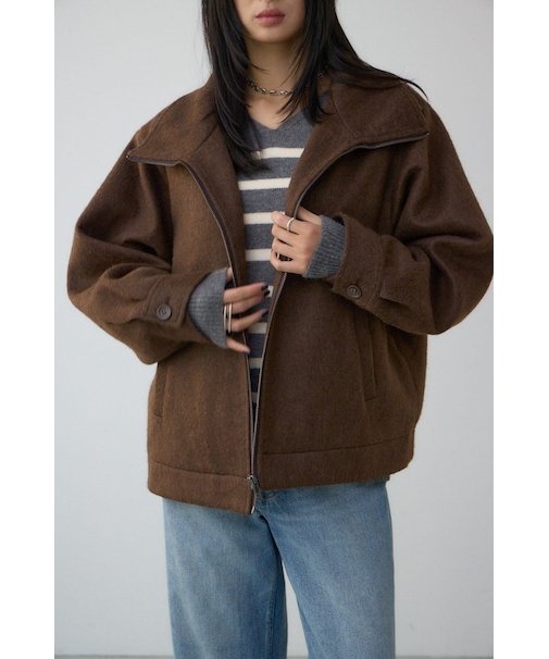 【着丈バリエ】シャギースタンドコート