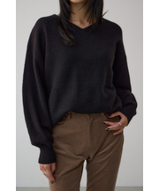 Vネックアソートカラーニットプルオーバー