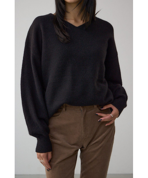 Vネックアソートカラーニットプルオーバー