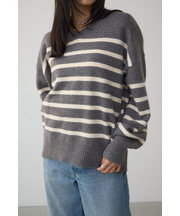 Vネックアソートカラーニットプルオーバー