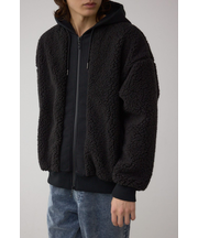 シープボア×スウェット切替防風ブルゾン