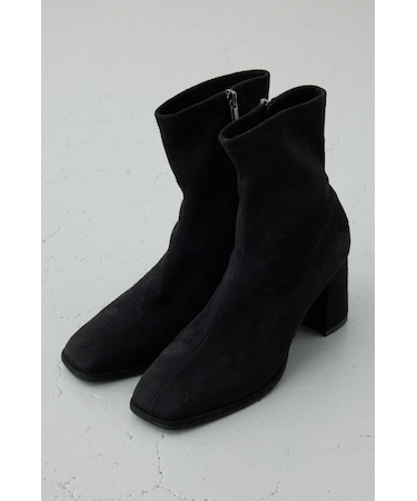 フェイクスエードショートストレッチブーツ