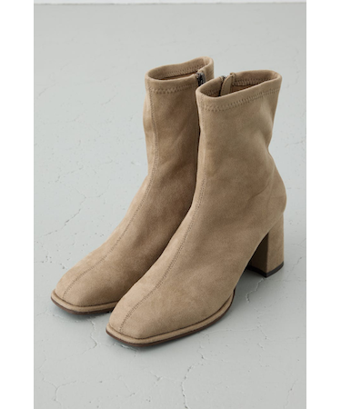 フェイクスエードショートストレッチブーツ