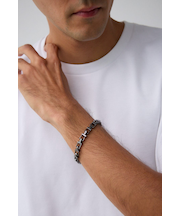 スクエアブロックチェーンブレスレット