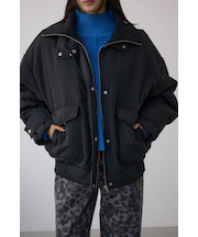 襟リブ中綿ポケットブルゾン