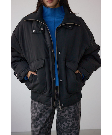 襟リブ中綿ポケットブルゾン