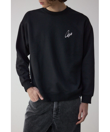 筆記体バックプリント裏毛トップス