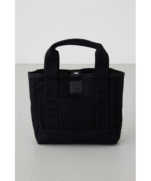 パッチ付きミニトートスクエアバッグ