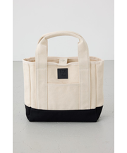 パッチ付きミニトートスクエアバッグ