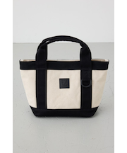 パッチ付きミニトートバッグ