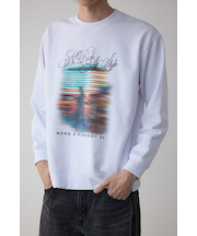 フェイドプリントスウェットトップス