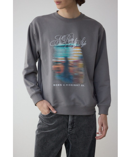 フェイドプリントスウェットトップス