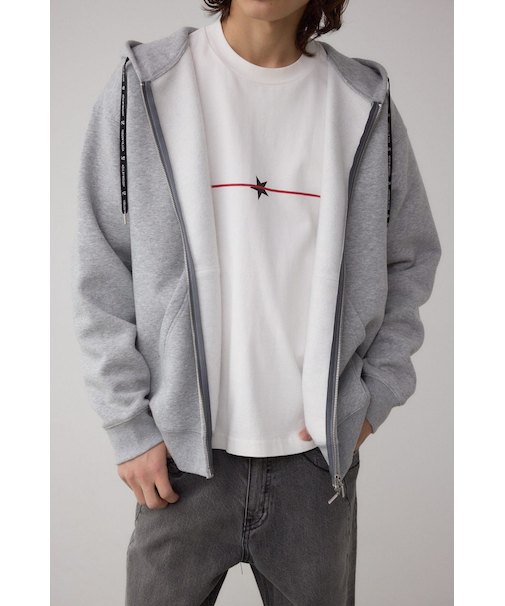 裏起毛ジップアップパーカー