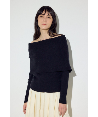 オフショルニットトップス