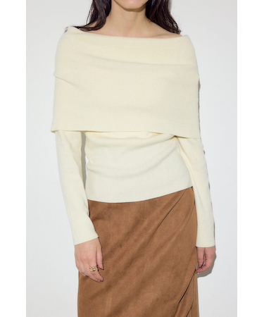 オフショルニットトップス