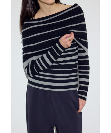 オフショルニットトップス