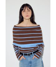 オフショルニットトップス