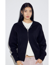 ダブルジップビッグカラーニット