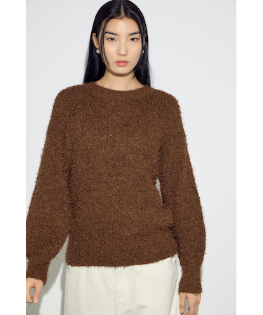 カールヤーンクルーネックニット